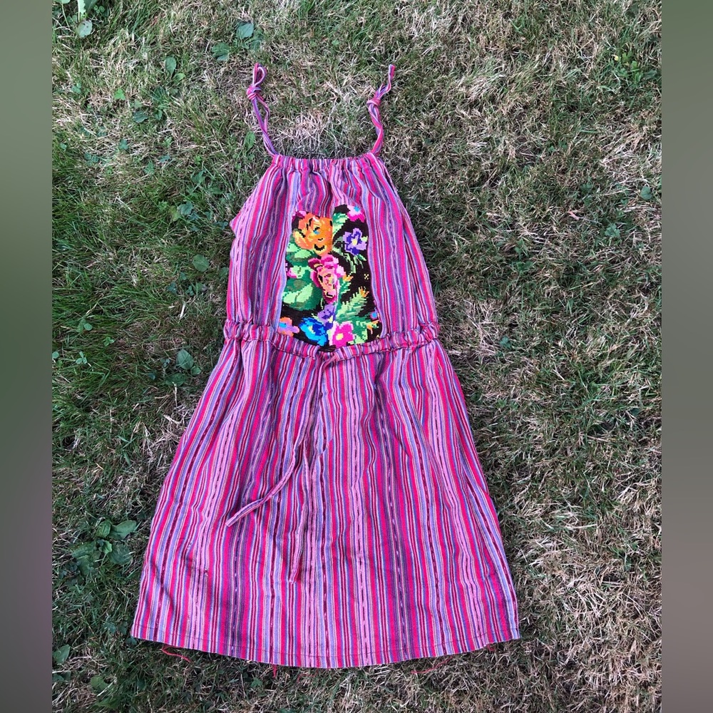 Woven & embroidered Mexican dress